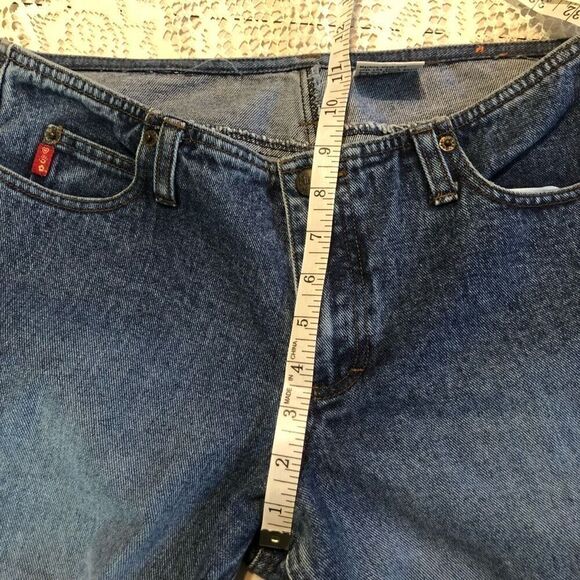 y2k mudd flare jeans low rise medium wash size 9 100% cotton 30.5 inseam - Picture 9 of 11